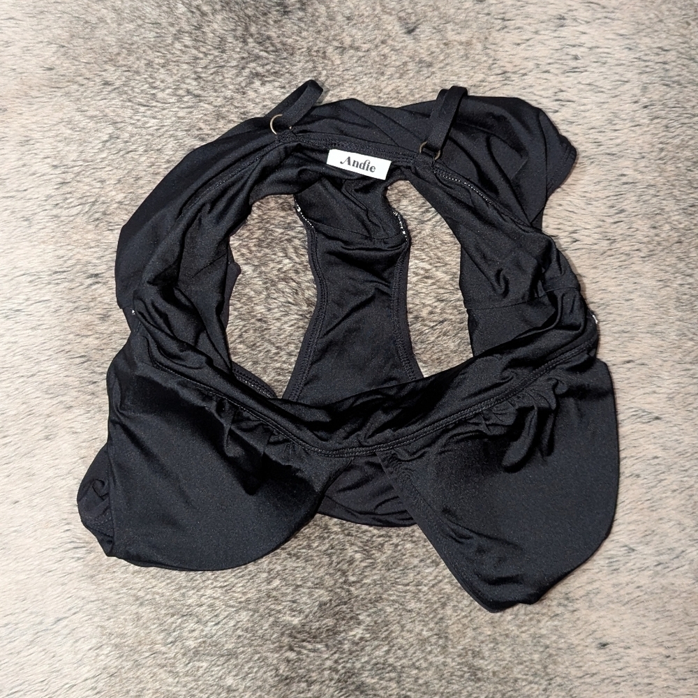 Andie Sardinia One Piece Swimsuit Black Women's Medium - Picture 9 of 9